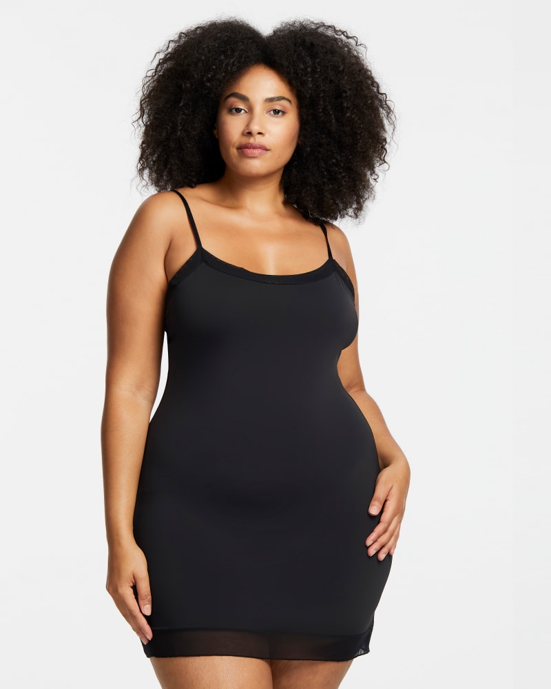 Plus size model wearing Tracey Mid-Thigh Slip by Montelle | Dia&Co | dia_product_style_image_id:184913